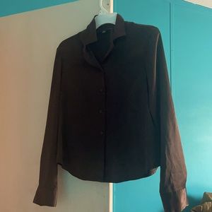 KASPER ESSENTIAL SPORTSWEAR  Buttoned down Blouse   COLOR: Brown SIZE: 10